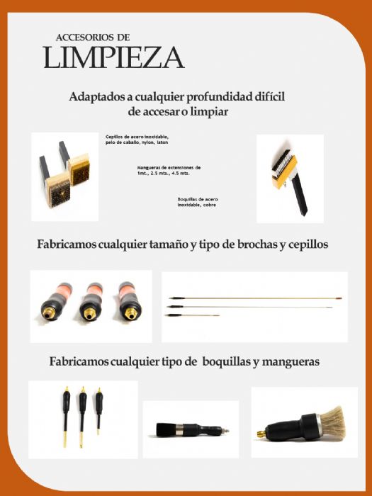 Cepillos, Boquillas, Mangueras
